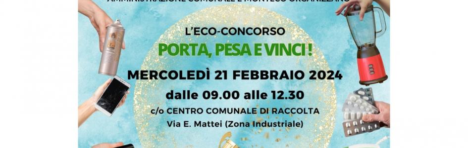 TORNA IL "PORTA,PESA E VINCI!"L'eco-concorso che premia la raccolta differenziata!